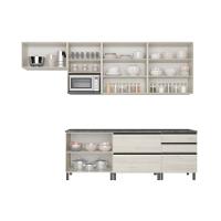 Cozinha Completa Bartira Cristal 300cm com 8 Portas 5 Gavetas e Nicho Micro-ondas - 3
