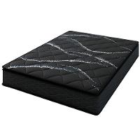 Cama Box de Casal Umaflex New Itália Black com Molas Ensacadas, Revestimento em Jacquard e Pillow Top D26 63X138X188cm - Preto - 3