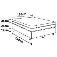 Cama Box Queen Size Umaflex New Itália com Molas Ensacadas e Pillow Top D26 - 63x158x198cm - Branco/Marrom - 8