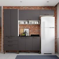 Cozinha Compacta Bartira Veneza com 7 Portas, 3 Gavetas e 5 Prateleiras - 250,8cm de largura - 1