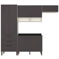 Cozinha Compacta Bartira Veneza com 7 Portas, 3 Gavetas e 5 Prateleiras - 250,8cm de largura - 2