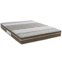 Cama Box Queen Size Ilhéus com Molas Ensacadas e Euro Pillow 63x158x198cm - Marrom/Bege Estampado - 3