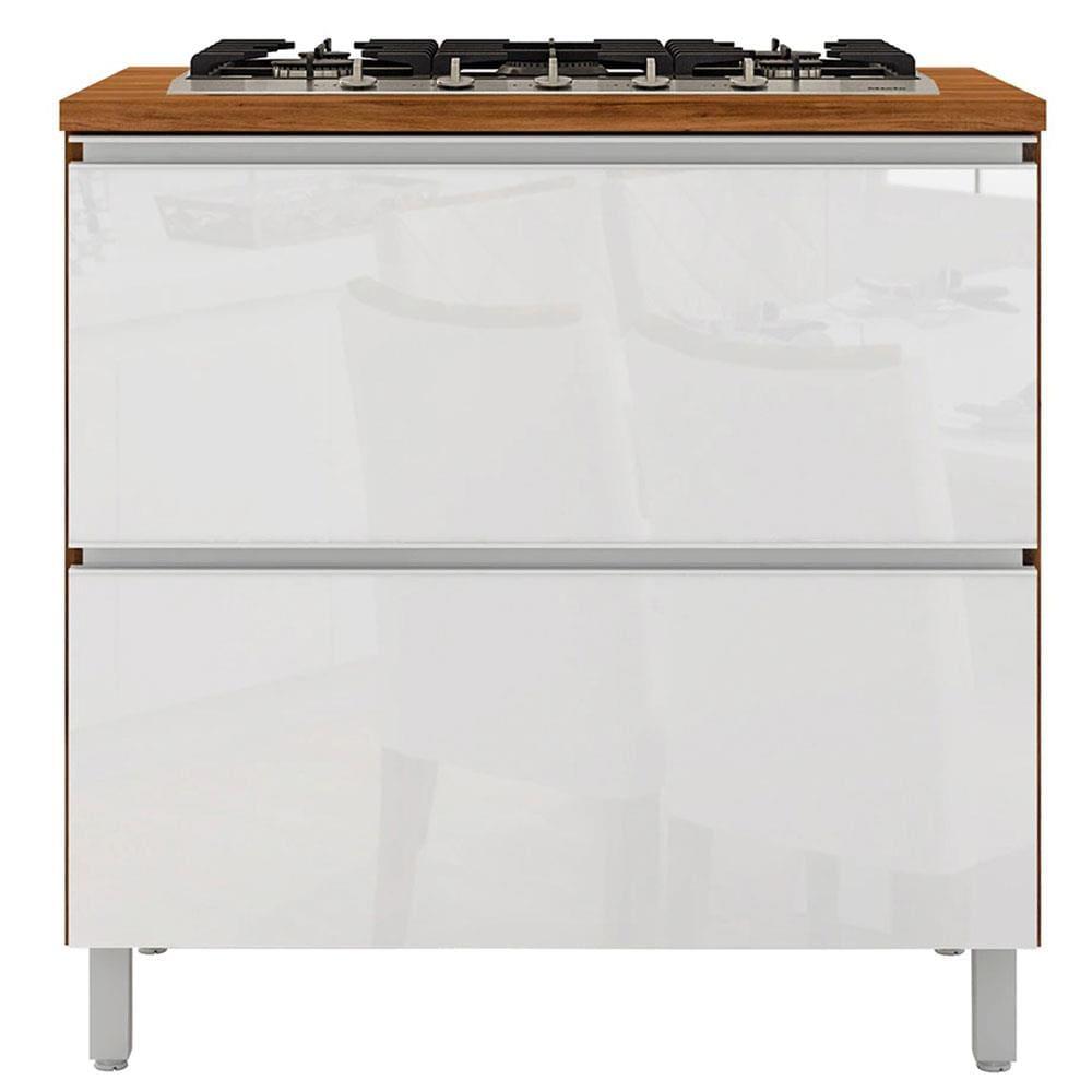 Cozinha Completa Bartira Amazonita com 7 Portas, 1 Gaveta e 4 Prateleiras - 280cm de largura - 6