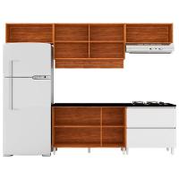 Cozinha Completa Bartira Amazonita com 7 Portas, 1 Gaveta e 4 Prateleiras - 280cm de largura - 3