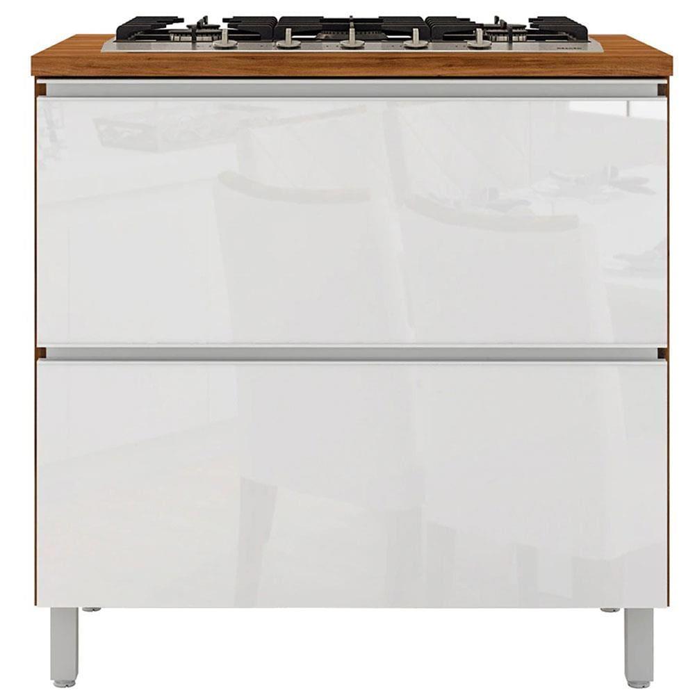 Cozinha Completa Bartira Amazonita com 8 Portas, 1 Gaveta e 4 Prateleiras - 280cm de largura - 6