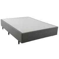 Cama Box Casal Herval Ômega com Pillow Top e Molas Ensacadas 60x138x188cm - Branco/Cinza