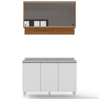 Cozinha Compacta Bartira Amazonita com 5 Portas e 3 Prateleiras - 120,1cm de largura - 2