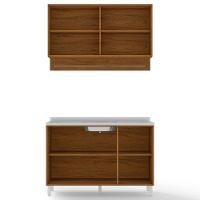 Cozinha Compacta Bartira Amazonita com 5 Portas e 3 Prateleiras - 120,1cm de largura - 3