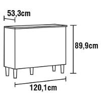 Cozinha Compacta Bartira Amazonita com 5 Portas e 3 Prateleiras - 120,1cm de largura - 8