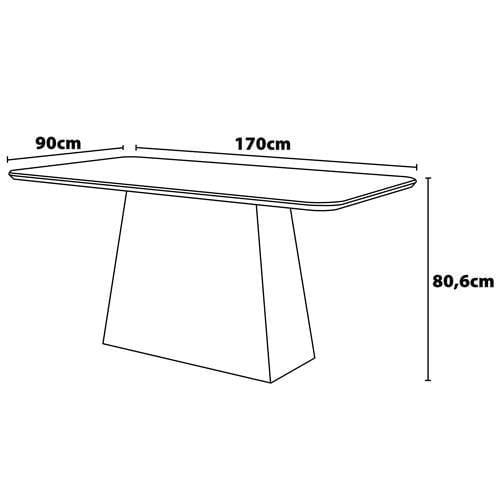 Mesa de Jantar Retangular DJ Móveis Raquel Plus com 6 Cadeiras Revestidas em Suede e Veludo - 5