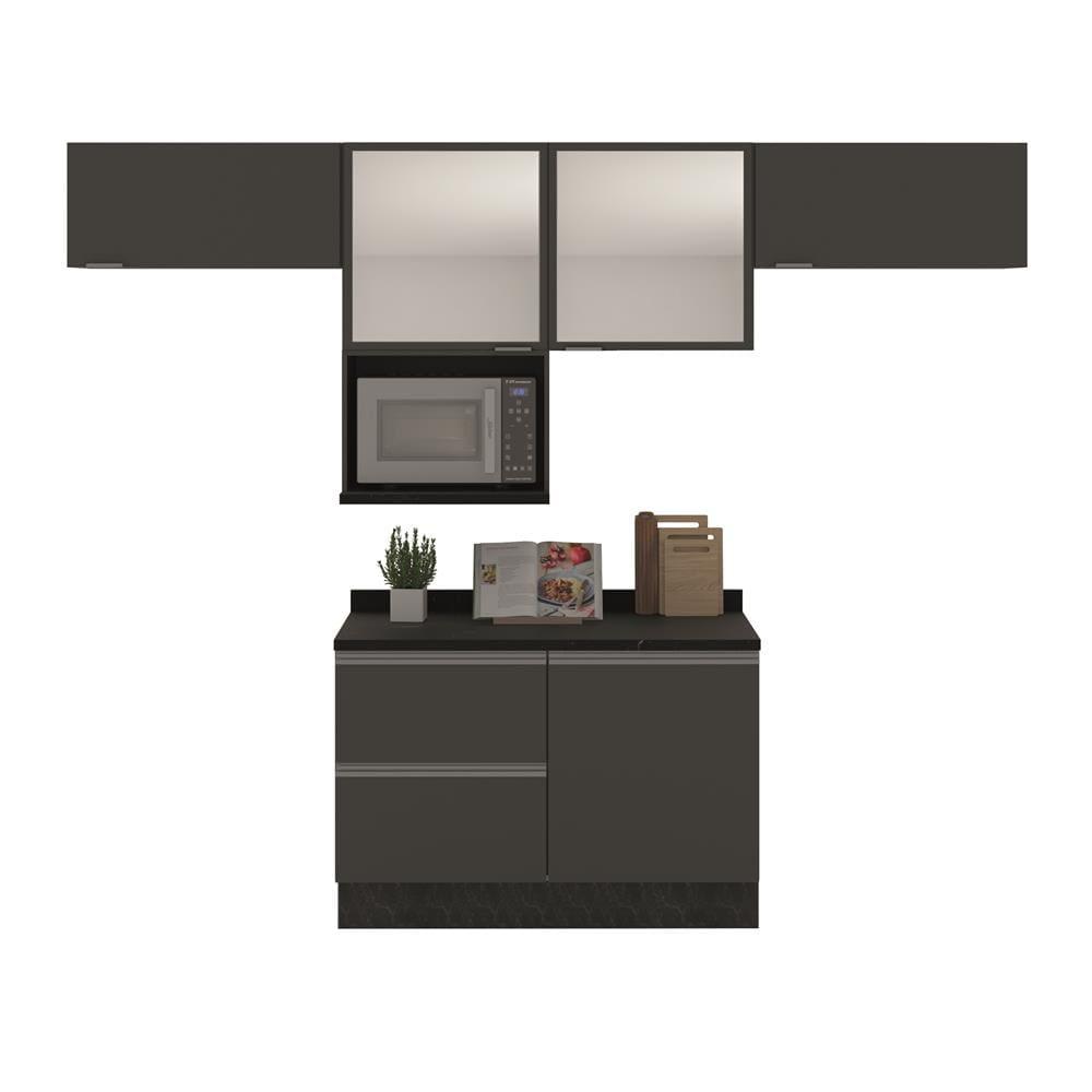 Cozinha Completa Bartira Línea com 5 Portas e 3 Gavetas - 340,1cm de largura - 1