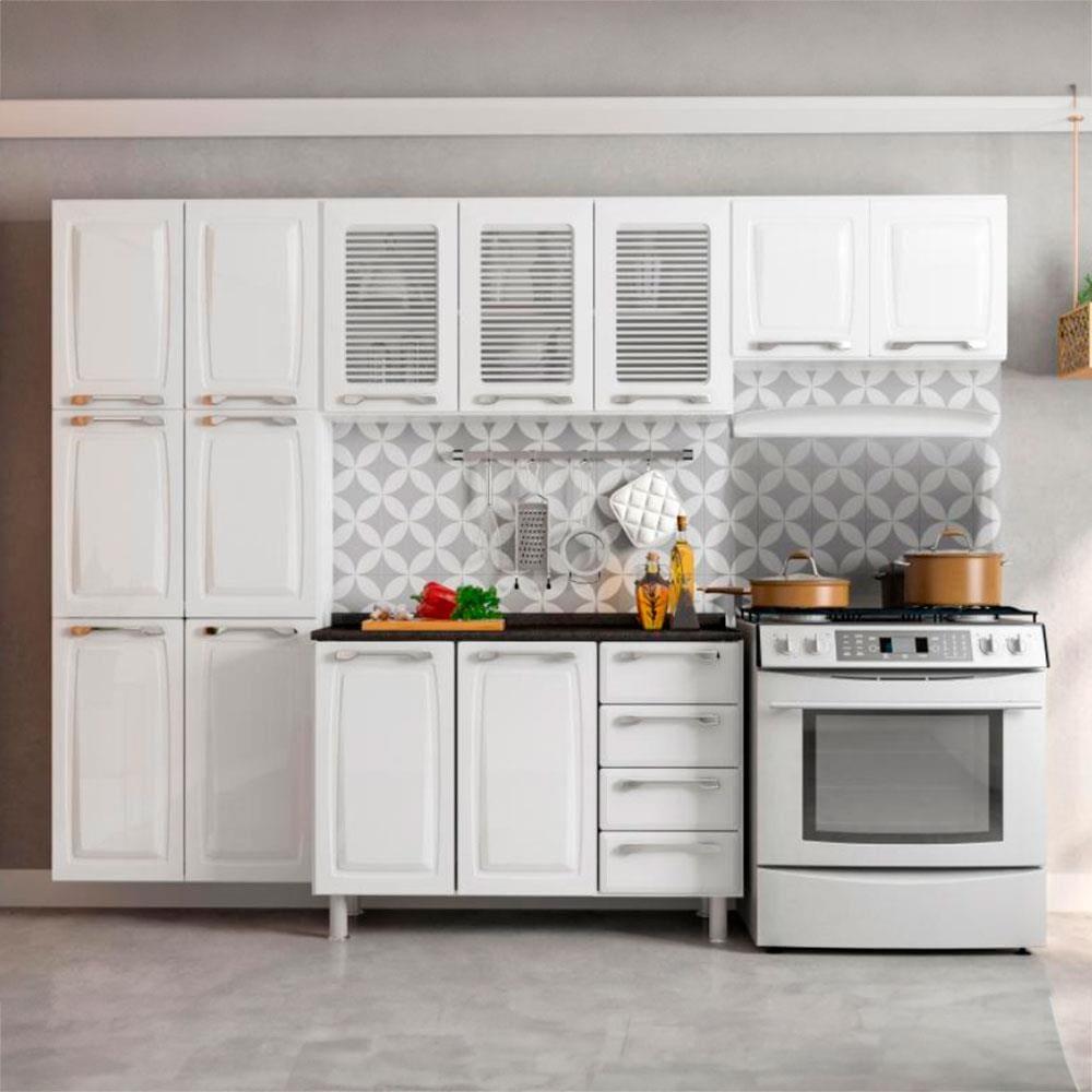 Cozinha Completa Itatiaia Diamante com 13 Portas e 4 Gavetas - 245cm de largura - 1