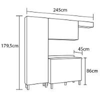 Cozinha Completa Itatiaia Diamante com 13 Portas e 4 Gavetas - 245cm de largura - 8