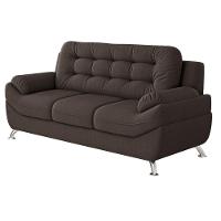 Sofá 3 e 2 Lugares Linoforte Mercury Revestido em Tecido Suede - 3