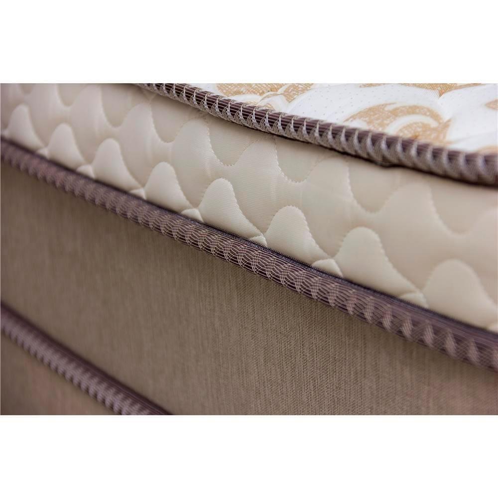 Cama Box King Size Hellen Alpha com EuroPillow e Molas Ensacadas 60x193x203 cm - Bege - 4