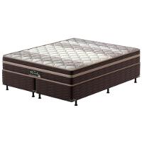 Cama Box King Size Probel Nevada com Euro Pillow e Molas Ensacadas 64x193x203 cm - Bege/Marrom - 1