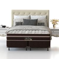 Cama Box King Size Probel Nevada com Euro Pillow e Molas Ensacadas 64x193x203 cm - Bege/Marrom - 3