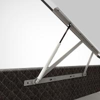 Colchão Queen Size Umaflex New Itália Black D26 com Molas Ensacadas e Pillow Top + Base Box Itaflex Universal com Baú 65,5x158x198 cm - Preto/Granite - 8