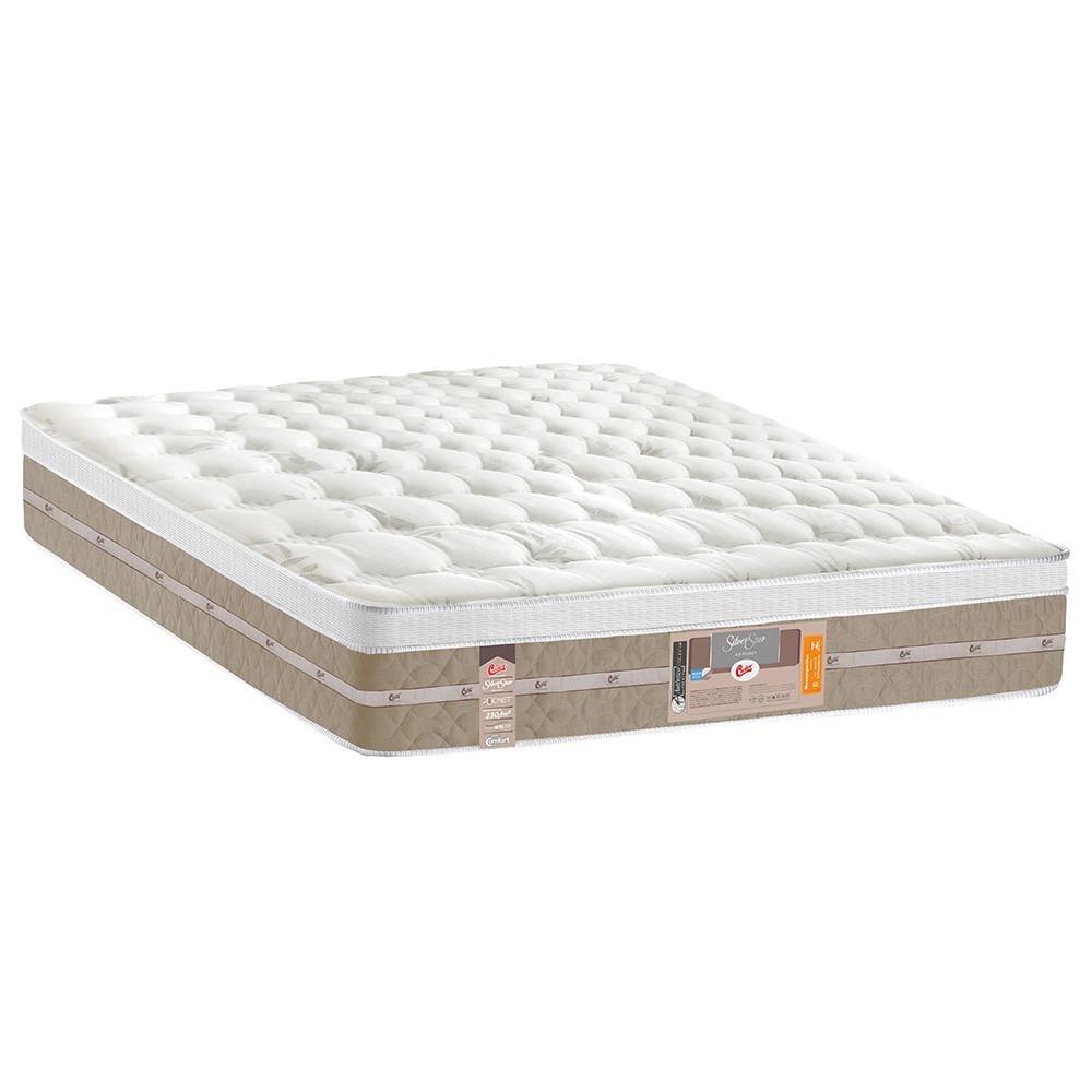 Cama Box King Size Castor Silver Star Air com Molas Ensacadas 71x180x200cm – Branco/Bege - 2