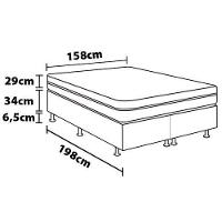Colchão Queen Size Hellen Van Gogh Espuma + Base Box para Itaflex Universal com Baú 69,5x158x198cm - Caqui/Bege - 9