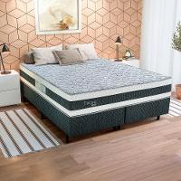 Cama Box Queen Size Biflex Turquia com Molas Ensacadas e Pillow Inn 69x158x198cm - Branco/Grafite - 1