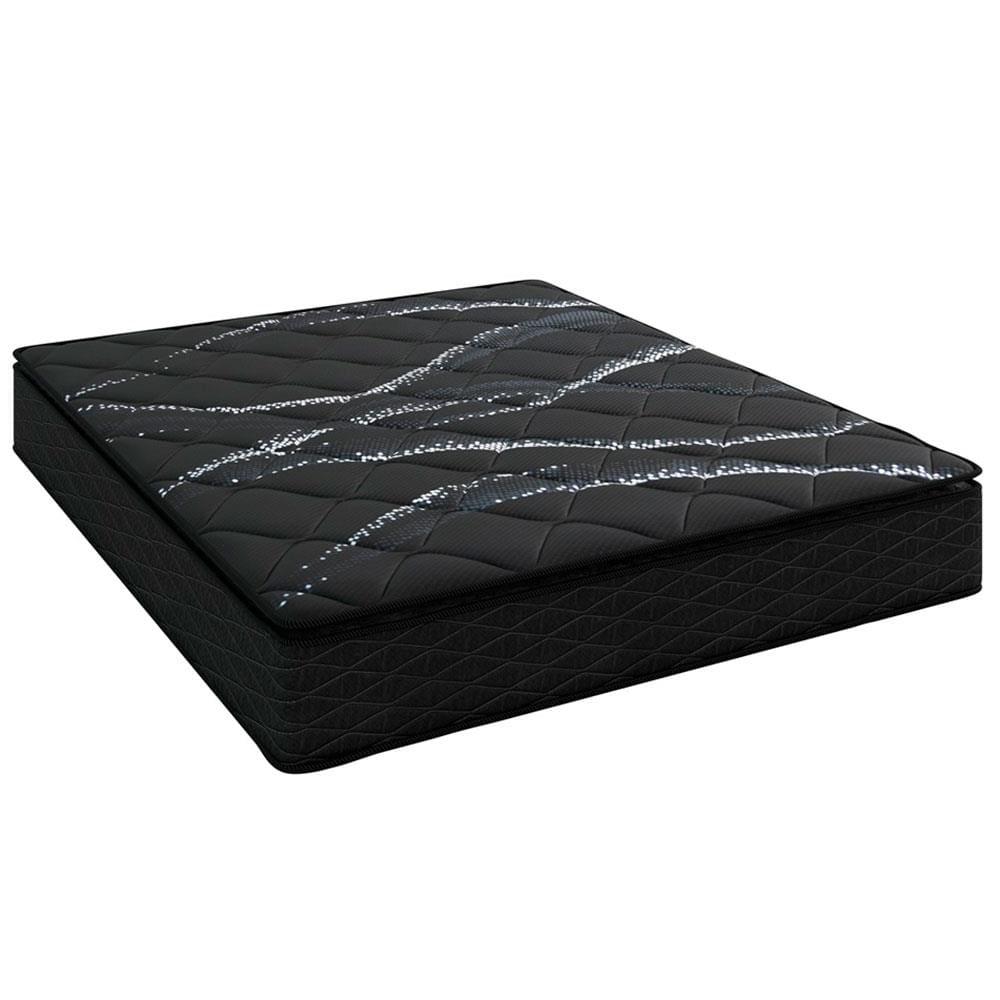 Cama Box Queen Size Umaflex New Itália Black com Molas Ensacadas, Revestimento em Jacquard e Pillow Top D26 63x158x198cm - Preto - 4