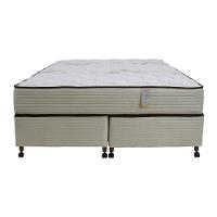 Cama Box Queen Size Castor Dome One Revestida em Tecido Suede + Colchão com Molejo Tecnopedic e Revestimento em Malha 27x158x198cm – Bege - 2