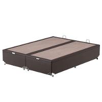 Cama Box Queen Size Probel Guarda Costas Próintense DF Espuma D33 68 x 158 x 198cm - Bege/Marrom
