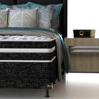 Cama Box Queen Size Probel Guarda Costas Premium Hiper Firme Espuma D20, 28 e 40 60x158x198cm - Branco/Preto - 5