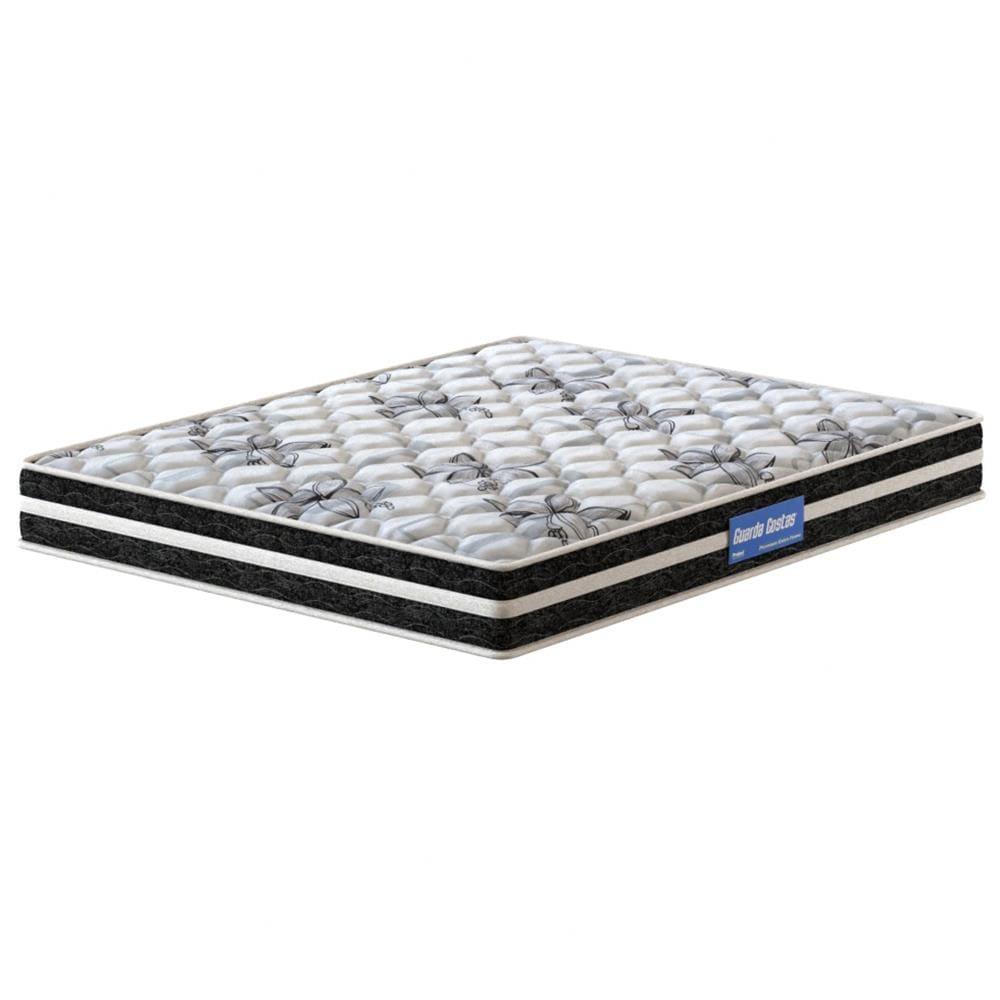Cama Box Queen Size Probel Guarda Costas Premium Extra Firme Espuma D20, 28 e 33 60x158x198cm - Branco/Preto - 3