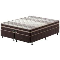 Cama Box Queen Size Probel Nevada com Euro Pillow e Molas Ensacadas 64x158x198 cm - Bege/Marrom - 1