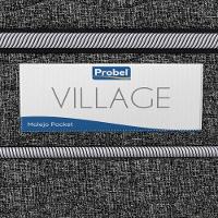 Cama Box Queen Size Probel Village D28 com Molas Ensacadas e Pillow Euro 68x158x198cm - Branco/Preto - 9