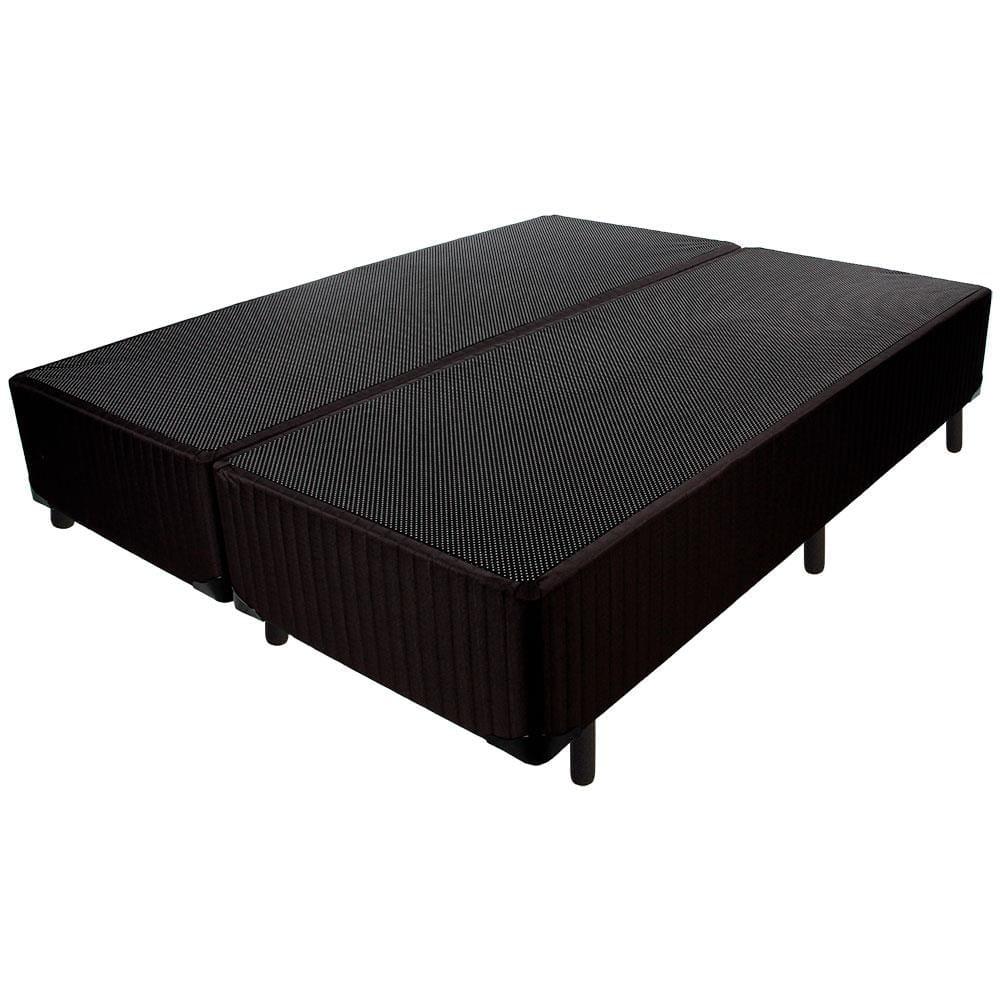 Cama Box Queen Size Luckspuma Barcelona Spring com Molas Bonnel e Pillow Top 61x158x198cm - Cinza Chumbo/Branco - 3