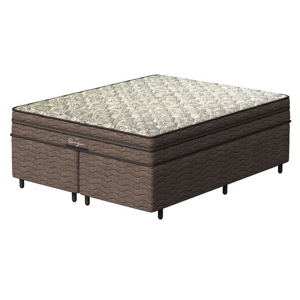 Cama Box Queen Size Probel Óregon com Euro Pillow e Molas Prolastic 62x158x198 cm - Bege/Marrom - 3