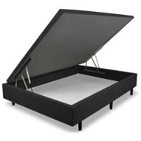 Colchão de Casal Biflex Turquia com Molas Ensacadas e Pillow Inn + Box MGA Lift Cotton com Baú e Pistão à Gás - 69x138x188cm - Branco/Grafite/Preto - 5