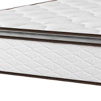 Cama Box de Casal Umaflex New Itália com Molas Ensacadas e Pillow Top D26 - 63x138x188cm - Branco/Marrom - 3