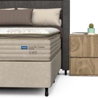 Cama Box Casal Probel Guarda Costas Vitality Revestida em Tecido Suede + Colchão com Pillow Super e Molas Ensacadas 30x138x188 cm – Branca e Marfim - 7