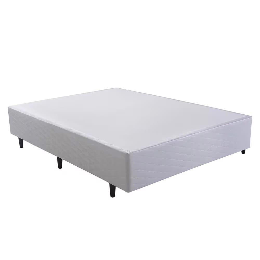 Cama Box Casal Herval Vitalle com Revestimento em Tecido Poliéster, Laterais com Bordado Matelassê e Colchão com Molas Maxpring 31x138x188cm - Cinza - 3