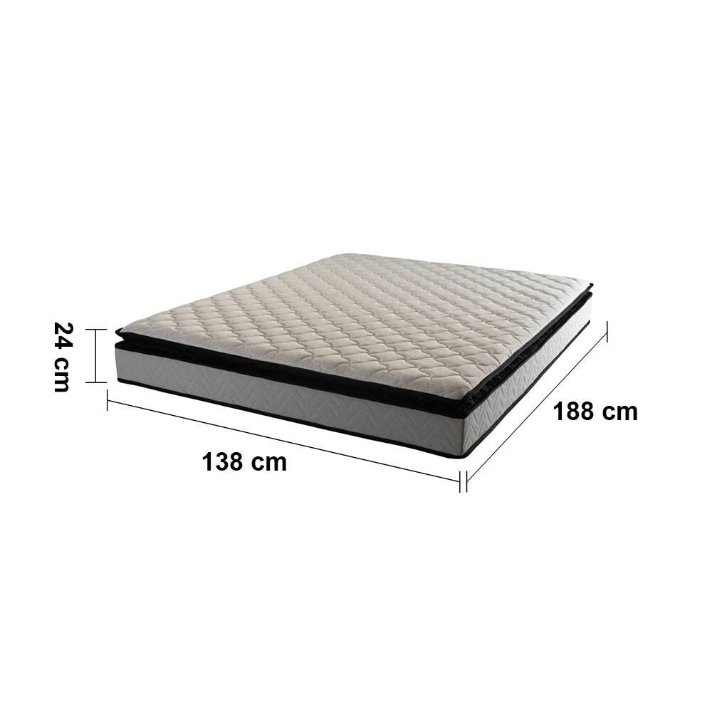 Cama Box Casal MGA Lift com Baú e Pistão a Gás + Colchão Hellen Titanium com Espuma D28 e Pillow Top 24x138x188cm – Cinza e Preta - 5