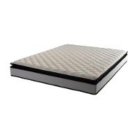 Cama Box Casal MGA Lift com Baú e Pistão a Gás + Colchão Hellen Titanium com Espuma D28 e Pillow Top 24x138x188cm – Cinza e Preta
