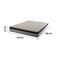 Cama Box Casal MGA Lift com Baú e Pistão a Gás + Colchão Hellen Titanium com Espuma D28 e Pillow Top 24x138x188cm – Cinza e Preta - 5