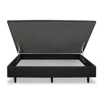 Colchão de Casal Umaflex New Itália Black D26 com Molas Ensacadas e Pillow Top + Base Box MGA Lift Cotton com Baú e Pistão à Gás 64x138x188cm - Preto - 9