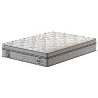 Cama Box Casal Probel Alabama com Euro Pillow e Molas Ensacadas 68x138x188 cm - Branco/Cinza - 8