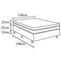 Cama Box Casal Castor Revolution com Mola Pocket 66x138x188cm – Branco/Bege - 4