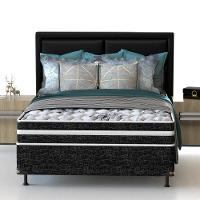 Cama Box de Casal Probel Guarda Costas Premium Hiper Firme Espuma D20, 28 e 40 60x138x188cm - Branco/Preto - 1