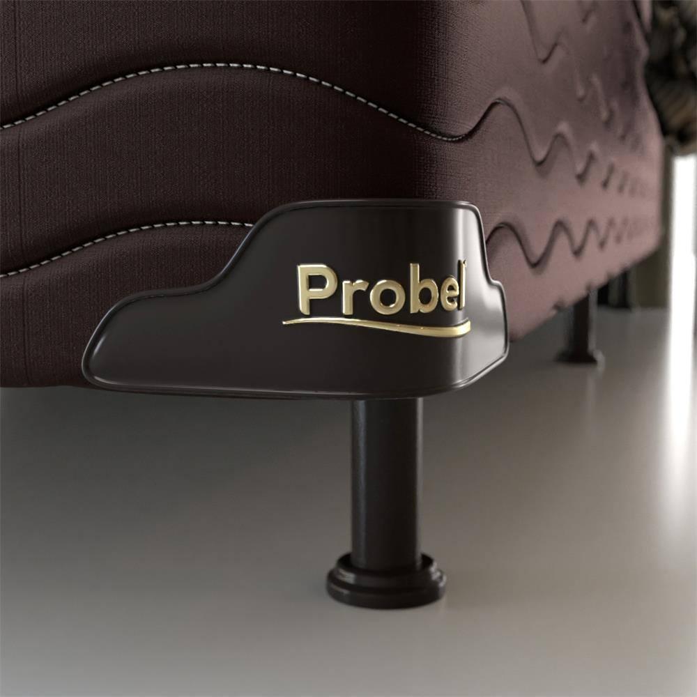 Cama Box Casal Probel Nevada com Euro Pillow e Molas Ensacadas 64x138x188 cm - Bege/Marrom - 6