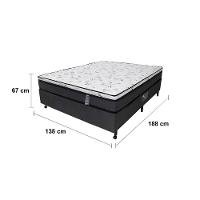 Cama Box Casal Castor Dome One Revestida em Tecido Suede + Colchão com Molejo Tecnopedic e Revestimento em Malha 27x138x188cm – Bege - 6