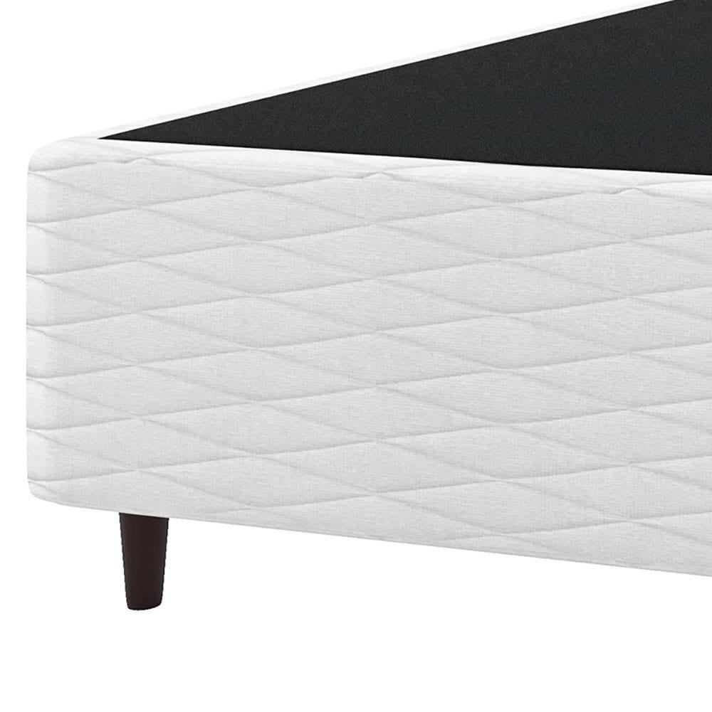 Cama Box de Solteiro Umaflex New Itália com Molas Ensacadas e Pillow Top D26 - 63x88x188cm - Branco/Marrom - 7