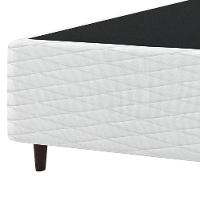 Cama Box de Solteiro Umaflex New Itália com Molas Ensacadas e Pillow Top D26 - 63x88x188cm - Branco/Marrom - 7