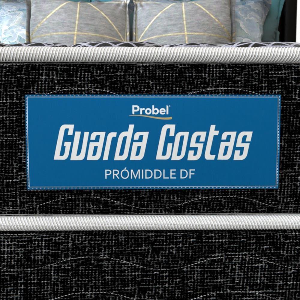 Cama Box de Solteiro Probel Guarda Costas Promiddle Espuma D28 60x88x188cm - Branco/Preto - 8